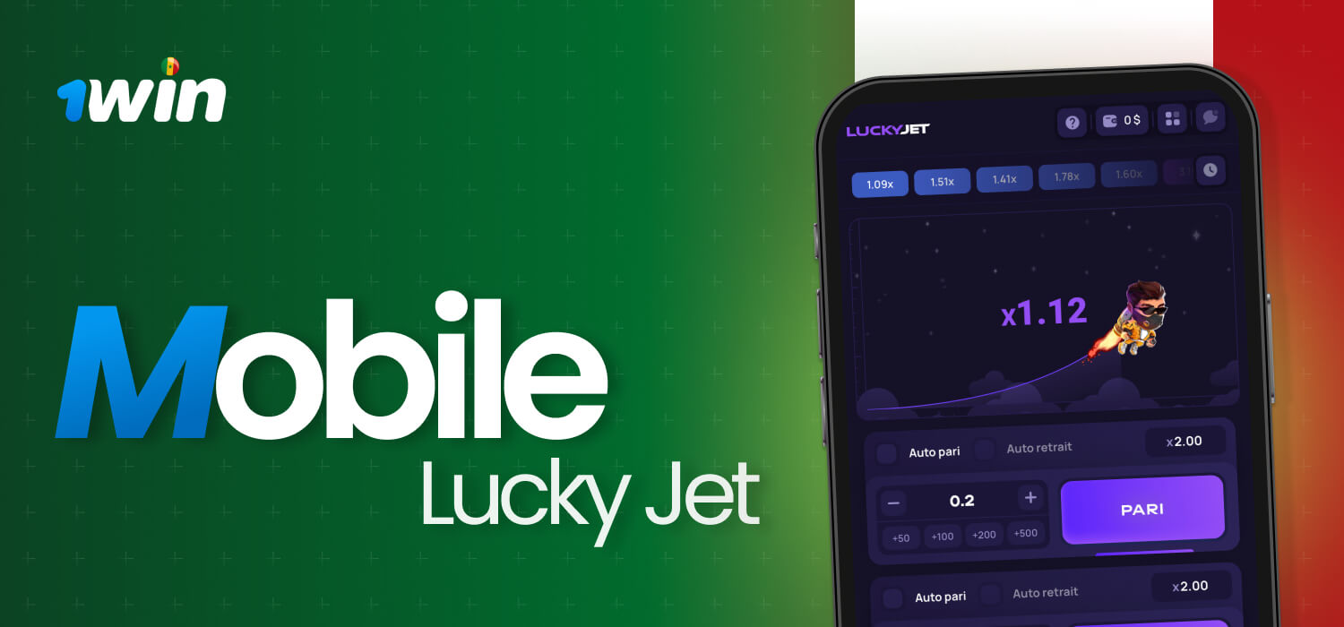 Profitez de Lucky Jet en ligne via l'application mobile.